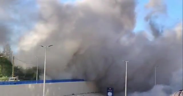 A building was targeted in an Israeli airstrike on the Ghobeiri area in the southern suburbs of the capital.