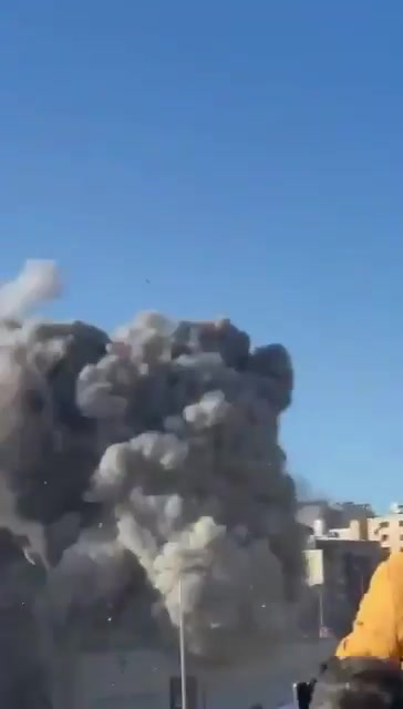 Israeli airstrike on the threatened building in Beirut’s southern suburb - Bir Hassan