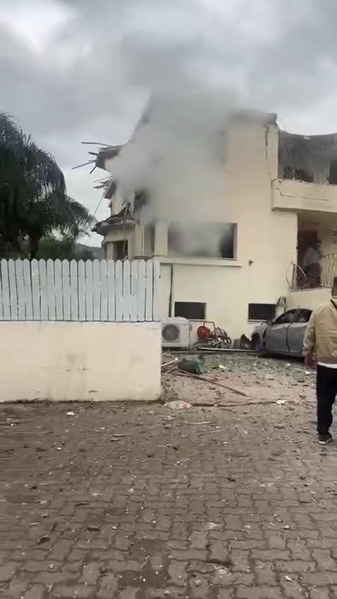 Video close to the targeted building in Kiryat Shmona