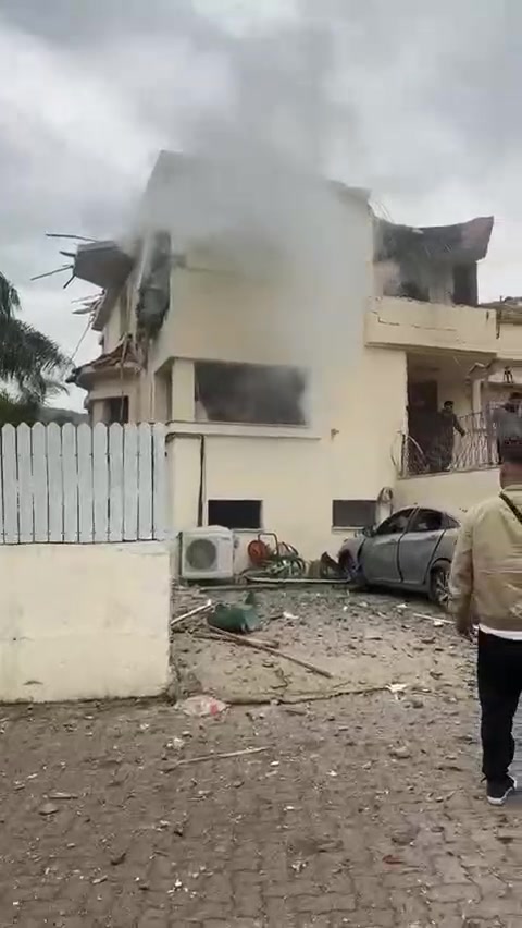 Video close to the targeted building in Kiryat Shmona