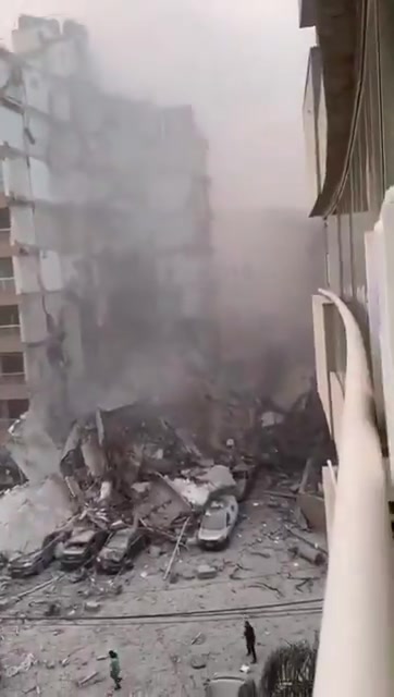 The extent of the destruction in Khayyat Hill following the Israeli raid