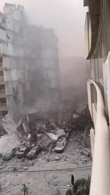 The extent of the destruction in Khayyat Hill following the Israeli raid