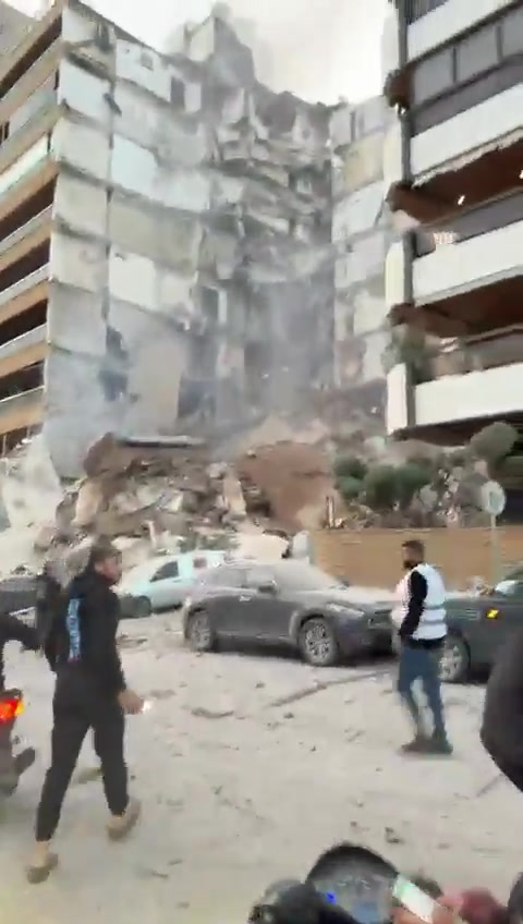 Destruction as result of an airstrike at Khayat Hill - Beirut