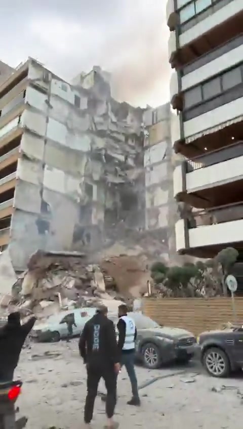 Destruction as result of an airstrike at Khayat Hill - Beirut