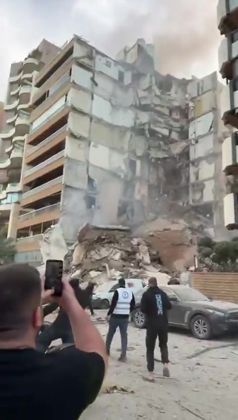 Destruction as result of an airstrike at Khayat Hill - Beirut