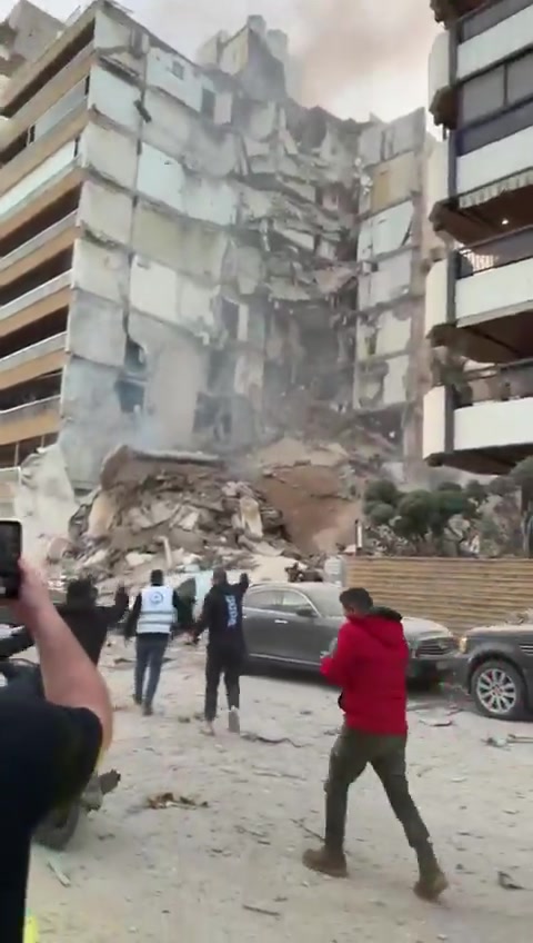 Destruction as result of an airstrike at Khayat Hill - Beirut