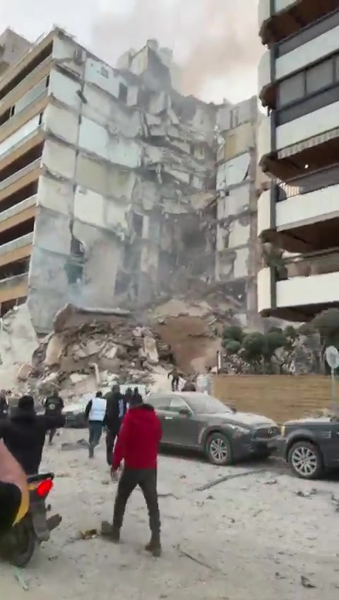 Destruction as result of an airstrike at Khayat Hill - Beirut