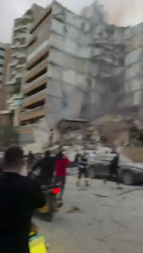 Destruction as result of an airstrike at Khayat Hill - Beirut