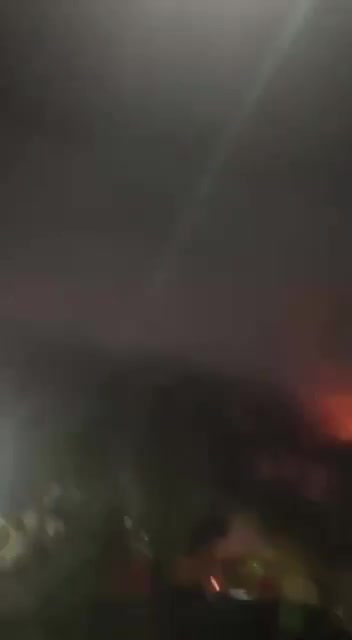 Scenes of rockets falling on the settlement of Kiryat Shmona 