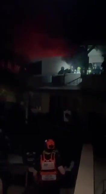 Scenes of rockets falling on the settlement of Kiryat Shmona 