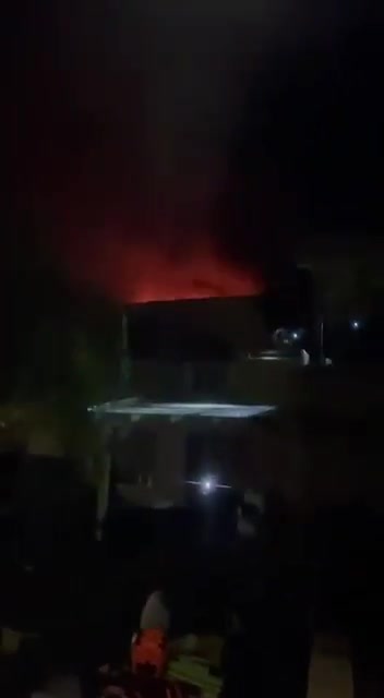 Scenes of rockets falling on the settlement of Kiryat Shmona 