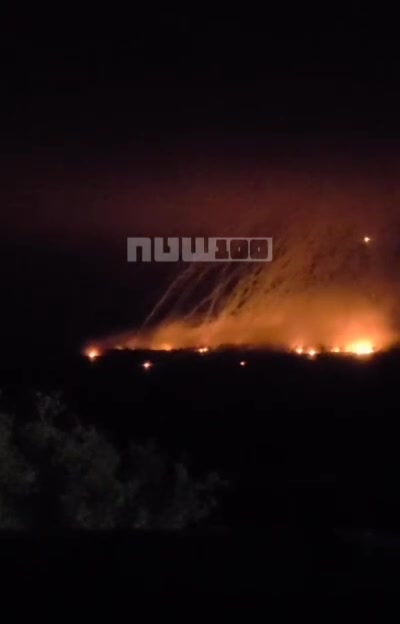 Bombardment with incendiary ammunition in Tiri