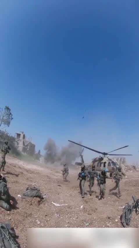 Dramatic footage: Fighters shoot down an explosive drone launched by Hezbollah during the evacuation of the wounded in the village of Al-Taybeh in southern Lebanon @ItayBlumental