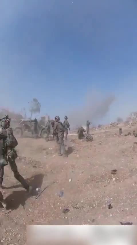 Dramatic footage: Fighters shoot down an explosive drone launched by Hezbollah during the evacuation of the wounded in the village of Al-Taybeh in southern Lebanon @ItayBlumental