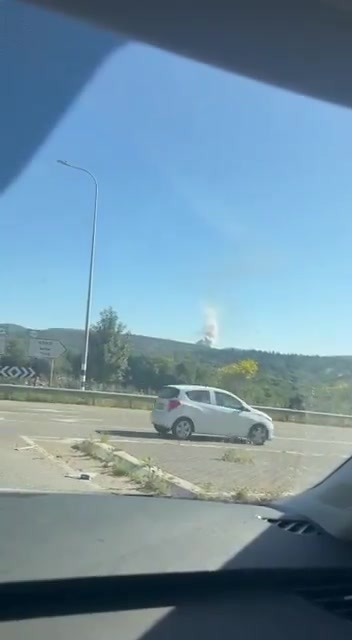 A drone hit a car in northern Israel as Hezbollah launched a drone attack